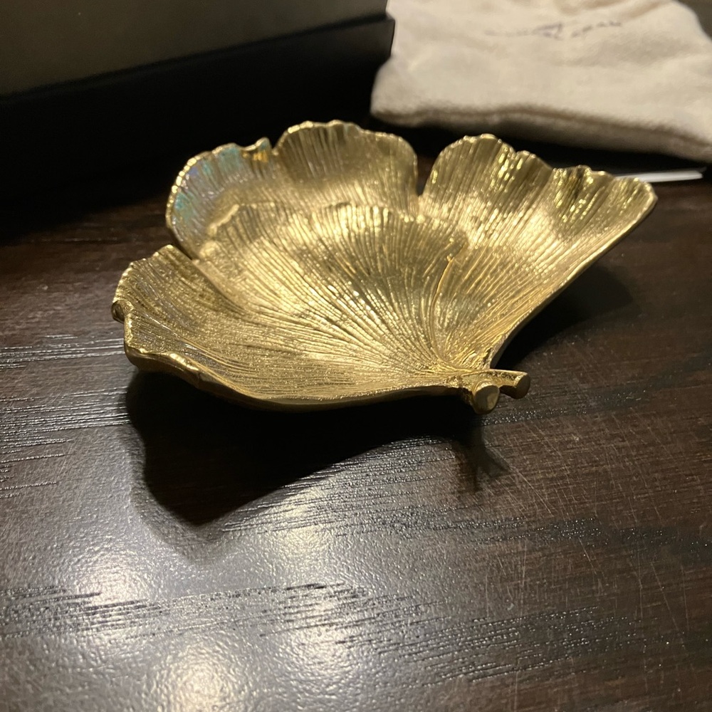 Michael Aram Ginkgo Catch All Brass Dish